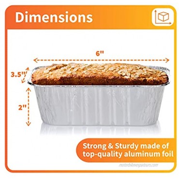 Aluminum Pans Mini Loaf Pans 20 Pack Disposable Aluminum Foil 1lb. Small Bread Baking Pans 6 X 3.5 X 2