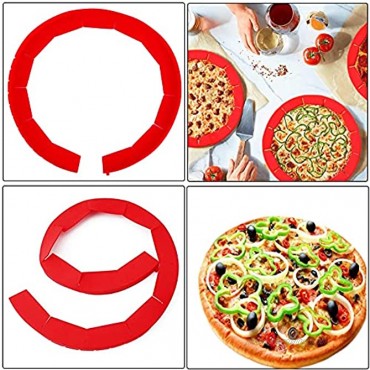 CIGPSIM 2 Pack Pie Crust Shield Silicone Pie Protector Adjustable Silicone Pie Shell,Suitable For 8 to 11.5 inch Pie,Red