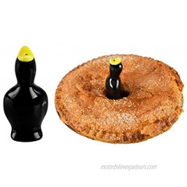 HOME-X Pie Bird Steam-Releasing Tool For Baking Pie Bird Funnel Black 3.75 L