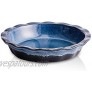 KOOV Ceramic Pie Pan 9 Inches Pie Plate Pie Dish for Dessert Kitchen Round Baking Dish Pan for Dinner Wrapping Upgrade Reactive Glaze Nebula Blue