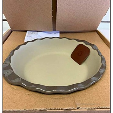 PAMPERED CHEF DEEP DISH PIE PLATE STONE # 1447