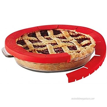 Pie Crust Protector Adjustable Bake Crust Edge Ring Saver Silicone Pie Protectors Baking tool for Pie Pizza Pan Fits 8 to 12 Diameter Pies