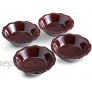 SIDUCAL 4 Pack Ceramic Pie Pans Pie Plate for Baking 5.5 Inches Mini Pie Dishes Round Baking Dish with Ruffled Edge for Cooking Dessert Dinner Kitchen wine-colored