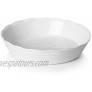 Sweese 516.101 Porcelain Pie Pan 9 Inches Pie Plate Round Baking Dish with Ruffled Edge White