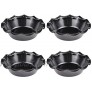 Webake Mini Pie Pan Set of 4 Nonstick 5 Inch Pie Plate Baking Dish with Ruffled Edge Individual Round Bakeware Pie Tins for Toaster Oven Air Fryer Insta Pot