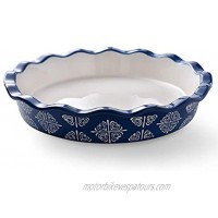 WisenvoyPie PanCeramic Pie Dish Blue Pie Plate Porcelain Deep Dish Pie Pan Non-Stick Pie Pans