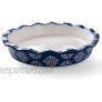 WisenvoyPie PanCeramic Pie Dish Blue Pie Plate Porcelain Deep Dish Pie Pan Non-Stick Pie Pans