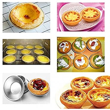 16 Pack Egg Tart Molds Mini Tart Pans Muffin Cake Mold Resuable NonstickTiny Pie Tartlets Dessert Mold Pans for Pies Cheese Cakes Desserts Quiche Bakeware Black and Silver
