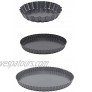 4 Inch 9 Inch and 11 Inch Tart Pan Removable Bottom Quiche Pan Non-Stick Pie Tart Baking Dish Pan Carbon Steel Quiche Pan for Kitchen Cooking Baking 3 Packs 1 of each size