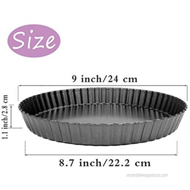 9 Inch Tart Pan,Removable Bottom Quiche Pans,Non-Stick Quiche Pan,Non-Stick Tart Dish Pan,Non-Stick Pie Tart Baking Dish Pan for Oven Baking Cooking