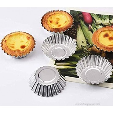 Aeyistry 10 Pcs Stainless Steel Mini Tart Pie Pans Reusable Tartlet Cupcake Baking Mold for Pies Quiche Bakeware Cheese Cakes Desserts and more