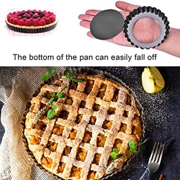 Aliyaduo 9 inch,5 inch,4 inch Tart Pan Removable Bottom Quiche Pan Non-Stick Pie Pan Tart for Kitchen Cooking Baking