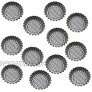 Cabilock 12pcs Egg Tart Molds Stainless Steel Round Jelly Tart Cake Molds Bakeware Cookie Mold Kitchen Gadget for Home Shop