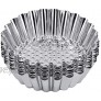 DS. DISTINCTIVE STYLE Mini Tart Pans Set of 12 Pieces 3.7-Inch Top Diameter Stainless Steel Egg Tart Molds Individual Round Muffin Pan Baking Moulds Silver