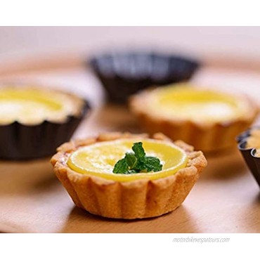 DS. DISTINCTIVE STYLE Non-Stick Mini Tart Pans Set of 12 Pieces 2.56-Inch Top Diameter Individual Round Muffin Pan Baking Moulds