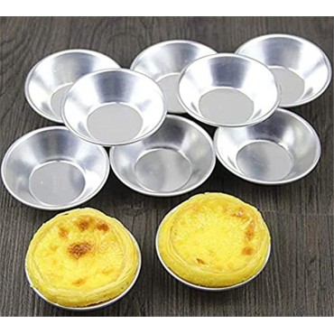 Egg tart molds for household use round reusable non-stick pan aluminum 25 PCS
