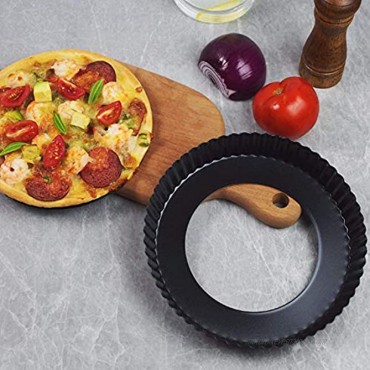 Non-stick Tart Pie Pan with Removable Loose Bottom 8.8-inch Quiche Pan Round Fluted Edges Bakeware