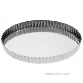 SCI Scandicrafts Removable Bottom 12.5 x 1 Fluted Tart Quiche Mold Silver