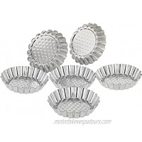 Stainless Steel Mold for Tartlet Pack of 6 Small Metal Tart Form Eggtart and Ensaymada Pie Mold