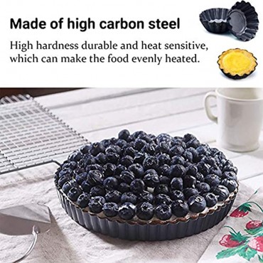 Tart Pan Quiche Pan 11Inch 9 Inch 4 Inch Pie Pan with Removable Bottom and Non-Stick Surface for Kitchen Cooking Baking 7 Pcs
