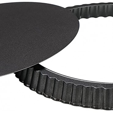 Tart Pan Quiche Pan Carbon Steel with Removable Bottom Round Non-Stick Pie Tart Baking Dish Pan,Sinnsally 11 Inch Quiche Mold,Tart Tins,Quiche Bakeware for Oven and Instant Pot Baking 11 Inch