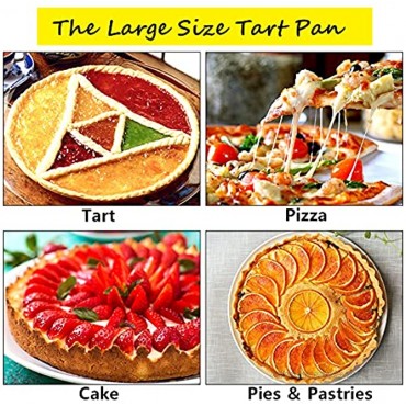 Tart Pan with Removable Bottom,10 Inch Quiche Pans and 4 Inch Mini Tart Pan Set,Non-Stick Coating with Loose Bottom Ideal for Pies Cheese Cakes,Tarts,Desserts,Quiches and Pans Set of 9 COSVER