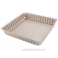 Webake Square Tart Pan 9 by 9 Inch Tart Tin with Removable Bottom Non-Stick Carbon Steel Quiche Pie Pan for Baking
