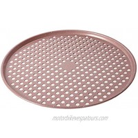 Cook with Color Bakeware Non Stick Pizza Pan Speckled 14” Pizza Cooking Tray Pizza Heating Pan Crisper Rose Gold