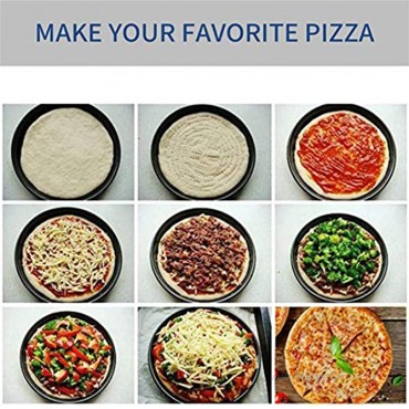 Eyerayo Pizza Pan 12 Pizza Baking Plates Non-Stick Bakeware Pie Pan Crisper Tray with hole Round Professional Carbon Steel for Oven 2 Set one hole one without hole