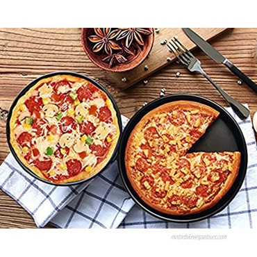 haoun Pack of 3 Non-stick Cake Pizza Bakeware Trays Pan Round Black 9-inch,10-inch,12-inch