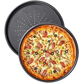 Joybaker Pizza Pan 11.5-Inch Set of 2,Non-Stick Round Pizza Tray Pizza Baking Sheet Oven Tray for Home Restaurant Kitchen