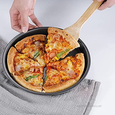 Jyongmer 12 Inch Non-stick Pizza Crisper Pan And 13 Inch Pizza Pan with Holes Perfect Results Premium Non-Stick Bakeware Pizza Crisper Pan Baking Tray Cookware for Home Kitchen Oven Baking Tool