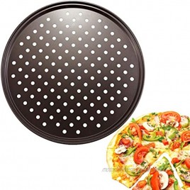 MotBach 12.6 Inch Pizza Pans With Holes Nonstick Carbon Steel Pizza Tray Bakeware Pizza Crisper Pans for Home Kitchen and Restaurant