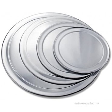 New Star Foodservice 50745 Pizza Pan Tray Wide Rim Aluminum 12 Inch