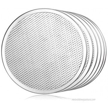New Star Foodservice 50943 Restaurant-Grade Aluminum Pizza Baking Screen Seamless 10-Inch Pack of 6