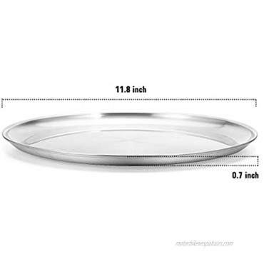 Pizza Baking Pan Pizza Tray Deedro 12 inch Stainless Steel Pizza Pan Round Pizza Baking Sheet Oven Tray Pizza Crisper Pan Healthy Pizza Cooking Pan for Oven 2 Pack
