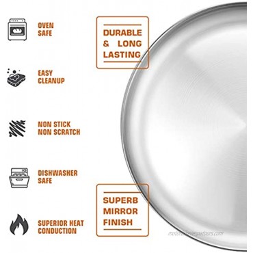 Pizza Baking Pan Pizza Tray Deedro 12 inch Stainless Steel Pizza Pan Round Pizza Baking Sheet Oven Tray Pizza Crisper Pan Healthy Pizza Cooking Pan for Oven 2 Pack