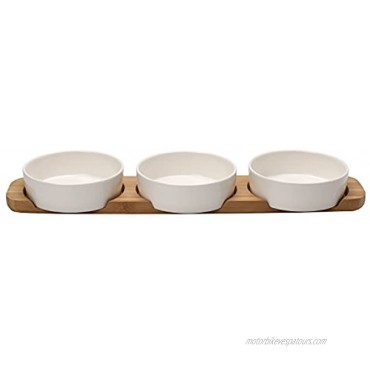 Pizza Passion 4 Piece Topping Bowl Set by Villeroy & Boch Premium Porcelain Made in Germany Dishwasher and Microwave Safe Bowls 18.75 x 4.25 x 2 Inches