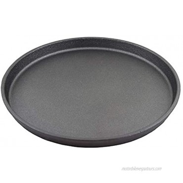 Round Cast Iron Set W Rubber Wood Underliner For Making Pizza Sizzling meat 11.80