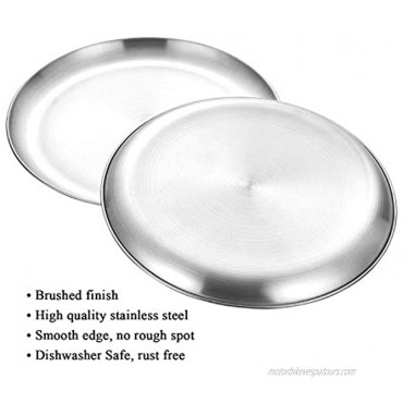 WEZVIX Stainless Steel Pizza Pan 8-Inch Set of 6 Pizza Baking Pan Pizza Tray Round Pizza Baking Sheet Oven Tray Non-Stick & Dishwasher Safe