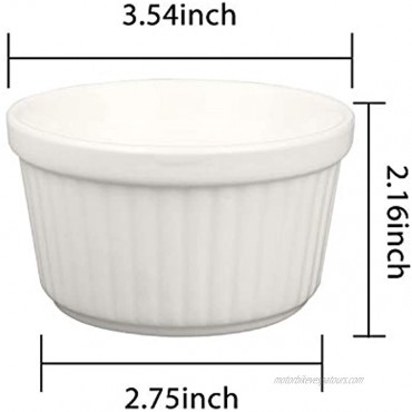 6 OZ Ramekin Bowls,WERTIOO 8 PCS Ramekins for for Baking and Cooking Oven Safe Sleek Porcelain Ramikins for Pudding Creme Brulee Custard Cups