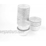 Disposable Aluminum 5 Oz Ramekins foil Cups w Clear Snap on Lid #1400p 50