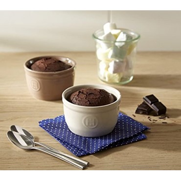 Emile Henry Made in France 5 oz Ramekin Set of 2 3.5 by 2 Charcoal,794009