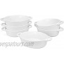 Foraineam 6-Pack Porcelain Ramekins 10 Ounce Oval Ceramic Creme Brulee Souffle Baking Ramekin Dishes Bowl with Double Handles