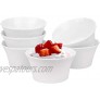 Foraineam 6 Pack Porcelain Ramekins Baking Souffle Dish Set 6 Ounce Dessert Serving Bowls for Dipping Sauces Creme Brulee Ice Cream Small Side Dishes
