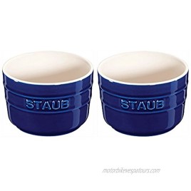 STAUB Ceramics Round Ramekin Set 2-piece Dark Blue