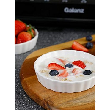 Sweese 509.001 Porcelain Round Ramekins for Baking 6 Ounce Creme Brulee Dish Set of 6 White