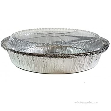 20 sets Premium 9-Inch Round Foil Pans with Plastic Dome Lids l Disposable Aluminum Pan for Roasting Baking or Cooking