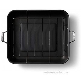 Calphalon 2029653 Premier Hard-Anodized Nonstick 16-Inch Roaster with Rack Black