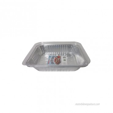 Durable Packaging PRM088 Aluminum Roasting Pan with Lid 11-3 4 x 9-1 4 x 2-1 2 Pack of 12
